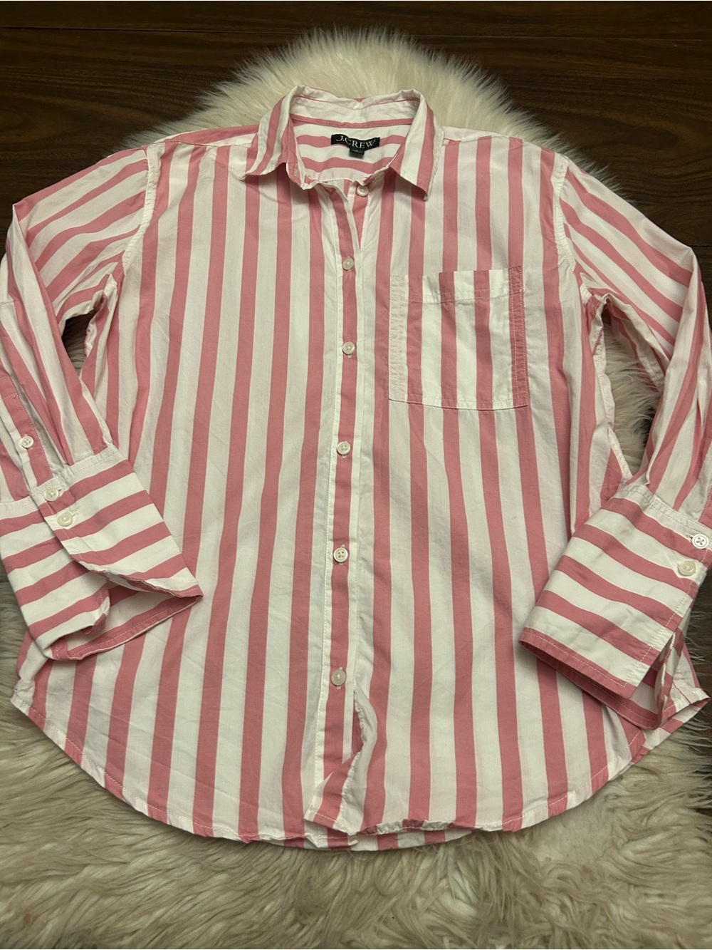 J.CREW Garçon Shirt In Bold Stripe Cotton Poplin - Picture 3 of 12